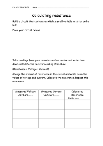 Calculating Resistance