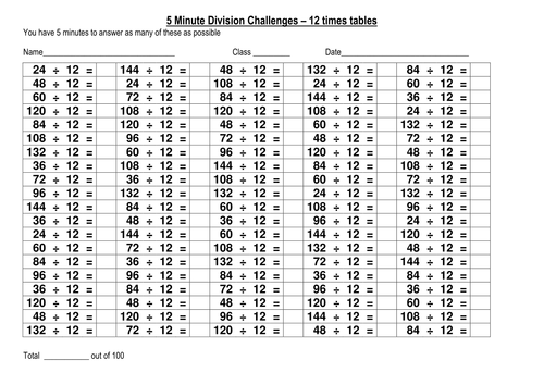 100 question speed division challenges set 2 of 4