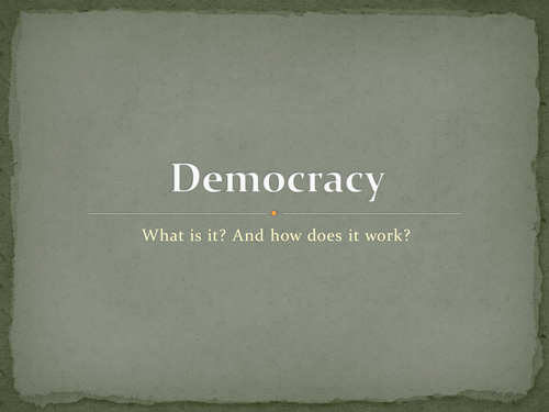 What is Democracy?