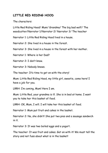 Little Red Riding Hood Teaching Resources