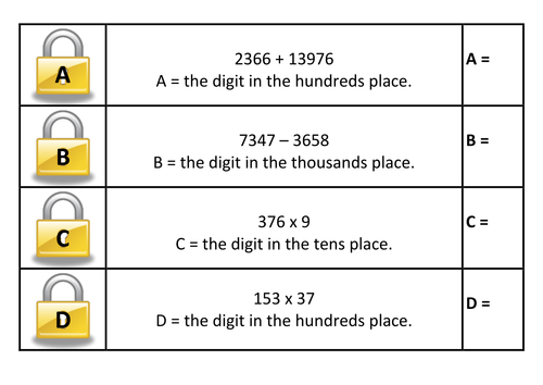 Lock problem - number skills