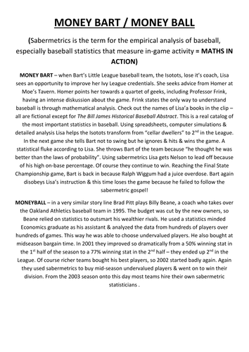 The Simpsons - Part 11 = Baseball statistics
