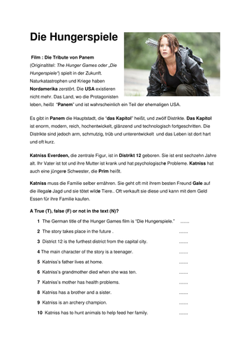 The Hunger Games - Describing Places