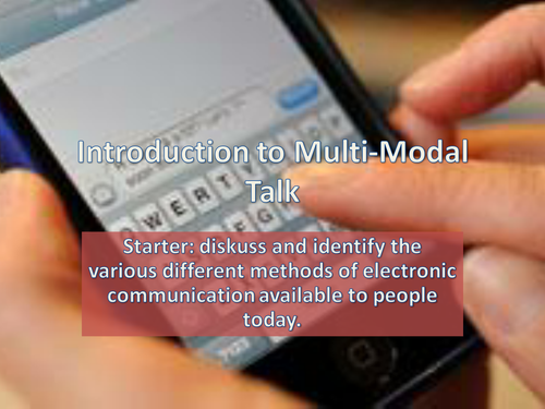 GCSE Spoken Language MultiModal Communication Pack