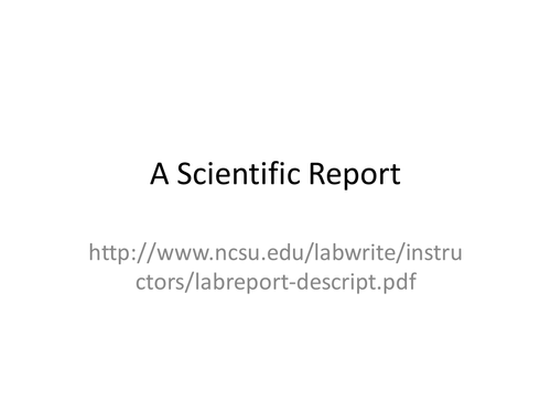 Lab report sections explained | Teaching Resources