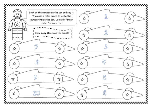 Car number formation sheet
