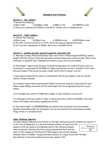 Standard Unit Prefixes (Standard Form extension)