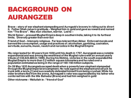 L5 - Rise of Aurangzeb
