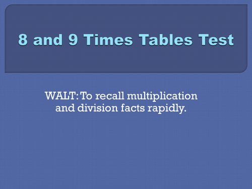 Timed mixed tables tests, Set 2b