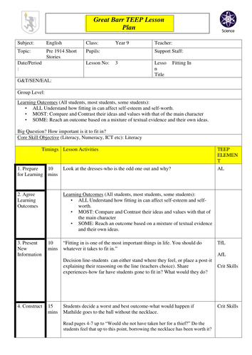 The Necklace by Guy Demaupassant Lesson 3