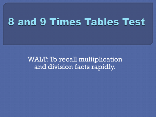 Timed mixed tables tests, Set 1b