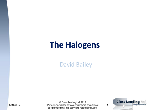 The Halogens