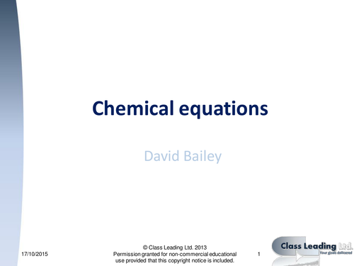 Chemical equations - graded questions