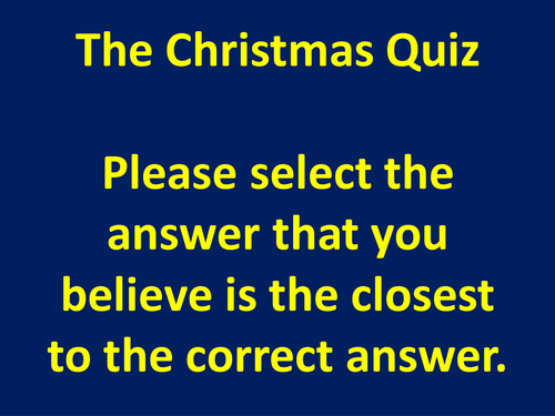 Christmas Quiz - Round 1 - Santa Claus