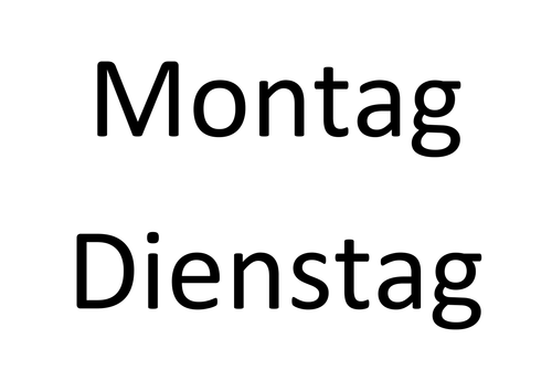 Perpetual calendar - German