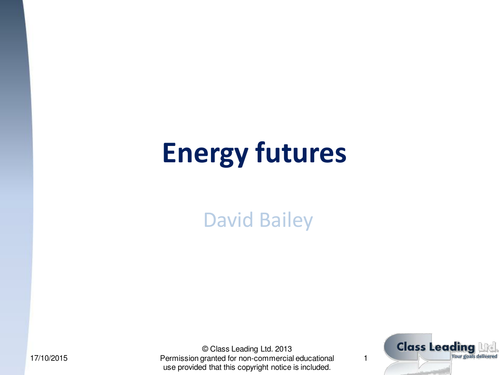 Energy futures - graded questions