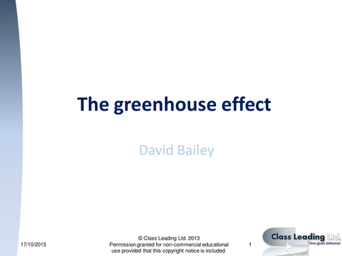 The greenhouse effect - graded questions