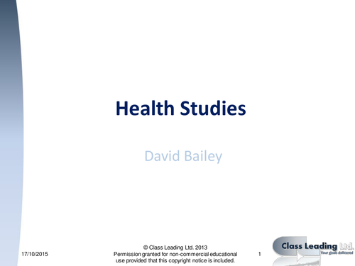 Health studies - graded questions