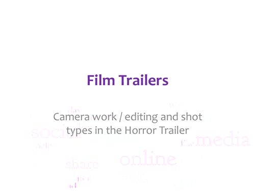 Everything You need to teach horror trailer task