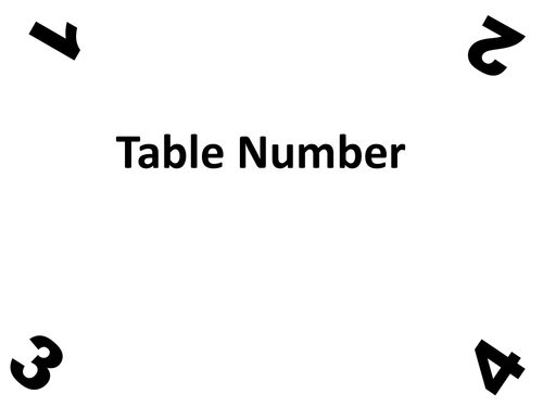Group Table Mat - Allocated Roles