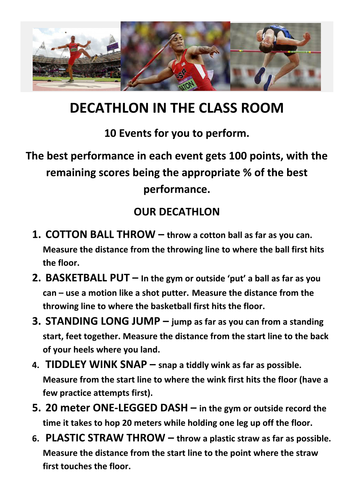 DECATHLON IN THE CLASSROOM