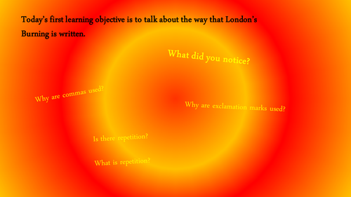 KS1 Poetry Performance Lesson - London's Burning