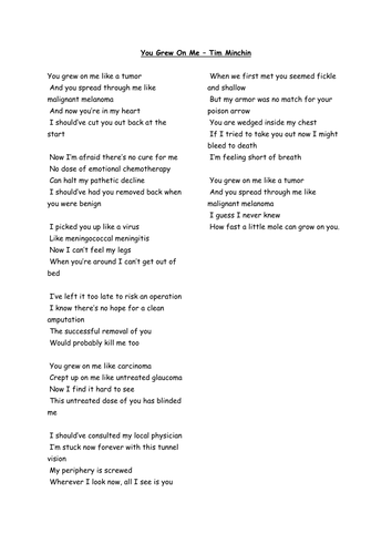 You Grew On Me - Tim Minchin