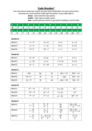 Algebraic Substitution
