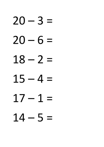 Subtraction Sentences