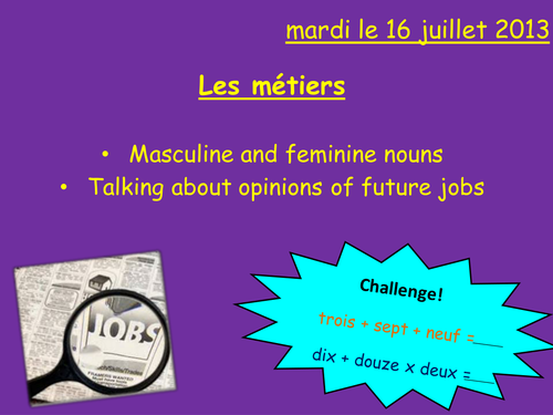 Les métiers