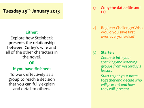 Speaking and Listening Projects For GCSE