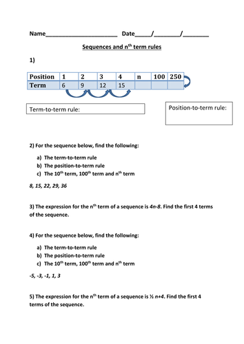 Sequences | Teaching Resources