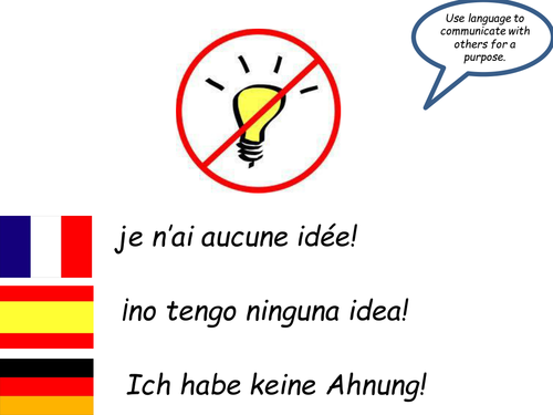Posters to help Target Language use