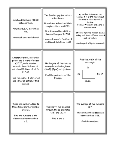 Simultaneous Equations