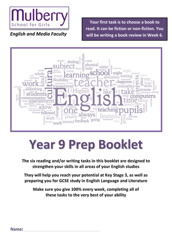 Reading and Writing Task Booklet