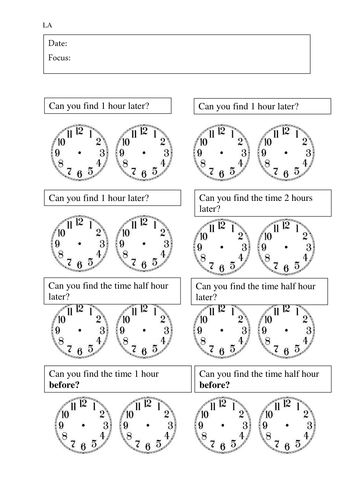 Time interval worksheets KS1 by emmaj92 - Teaching Resources - TES
