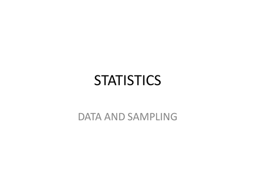 Statistics - intro, process, samples