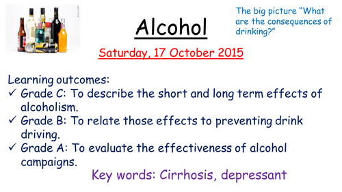 Alcohol and drink driving task