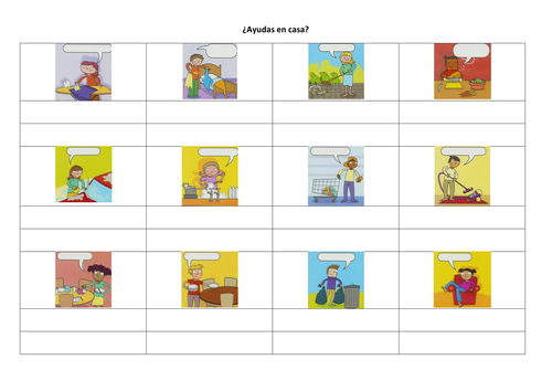 ¿Ayudas en casa? / Las Tareas