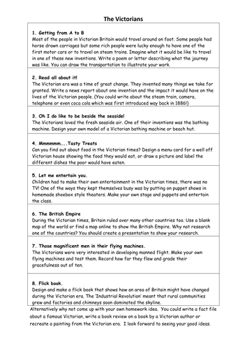 Victorian homework grid 07 picture