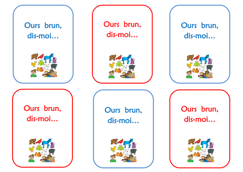 Ours Brun, dis-moi... French matching card game