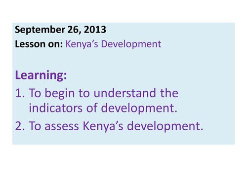 Kenya's Development