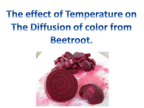 Effect of temperature on the Diffusion of dye from