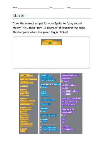 Scratch Worksheet