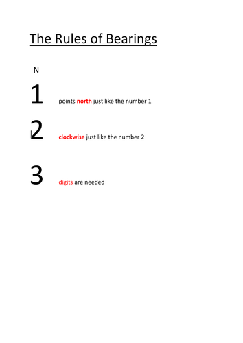 Bearings - Mnemonic & practice question