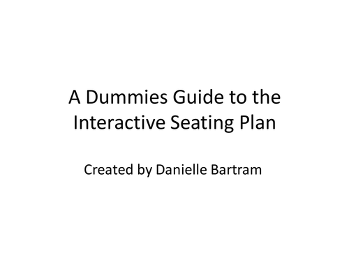 Interactive seating plan