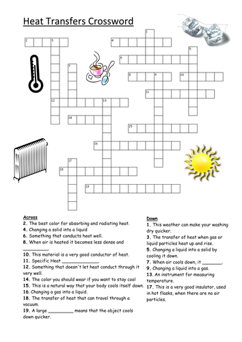Heat transfers crossword