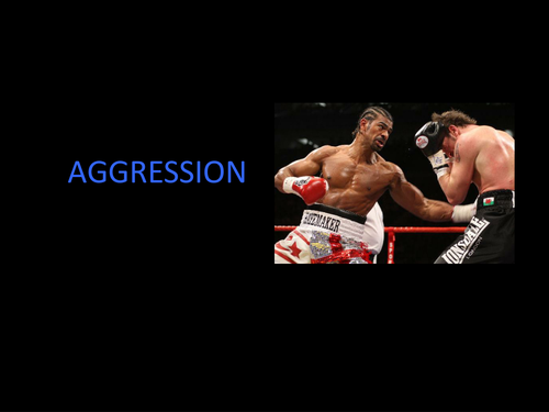 Unit 4: Sport and Ex Psychology (aggression)