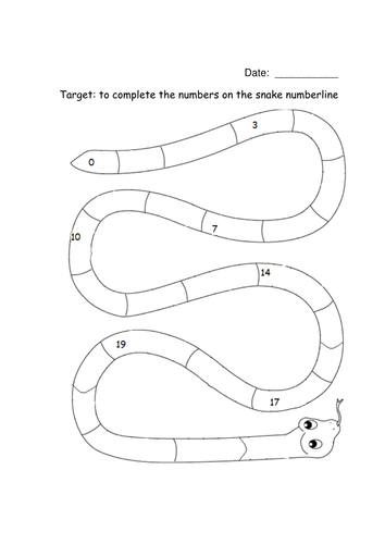 Numberline snake