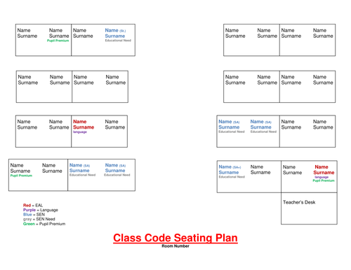 Seating Plan templates